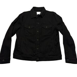 NWT Rag & Bone Mens Large Black Definitive Denim Jean Jacket Trucker $295 Preppy